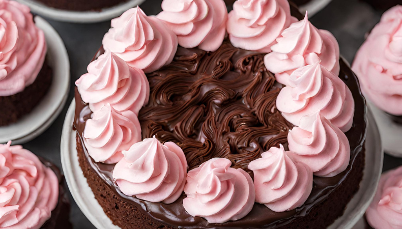 canvaで作成したチョコレートケーキ