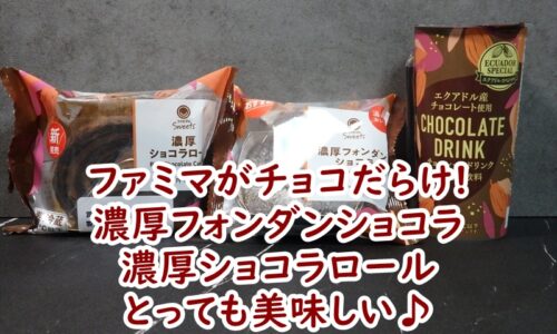 ファミマがチョコだらけ!　濃厚フォンダンショコラ・濃厚ショコラロール　とっても美味しい♪